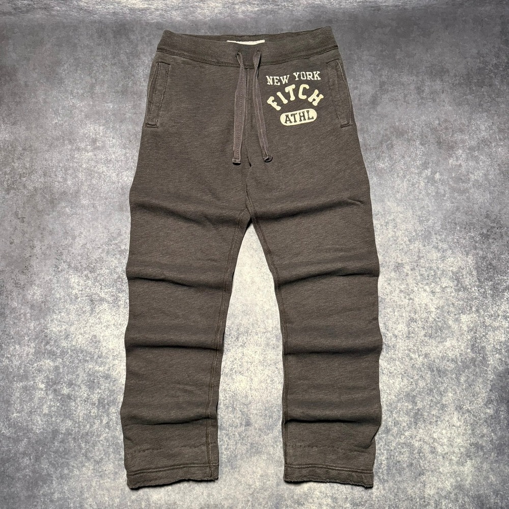 VTG Y2K Abercrombie & Fitch Sweatpants Mens Medium Gray New York Athl Fleece M